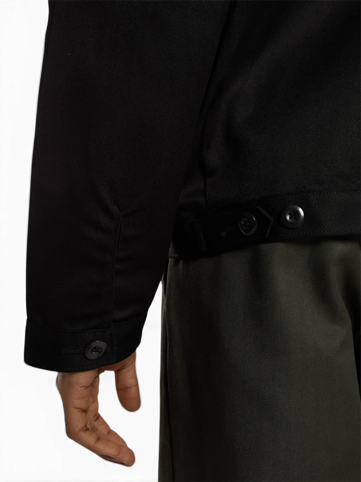 Vestes Dickies M Unline Eisenhwr Jkt Rec Black, vue détail portée détail