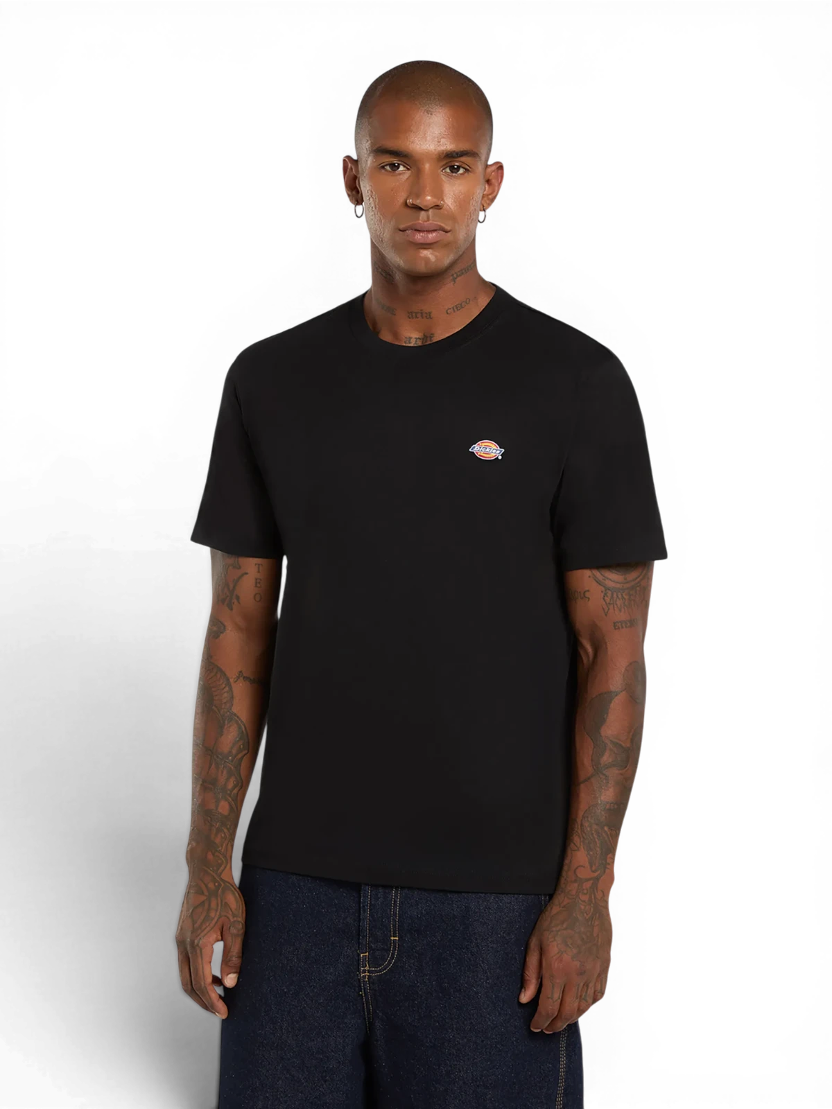 Teeshirts Dickies Mapleton Ss Tee Black, vue portée de face