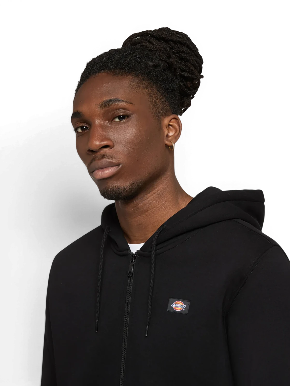 Sweatshirts Dickies Oakport Zip Hoodie Black, vue detail