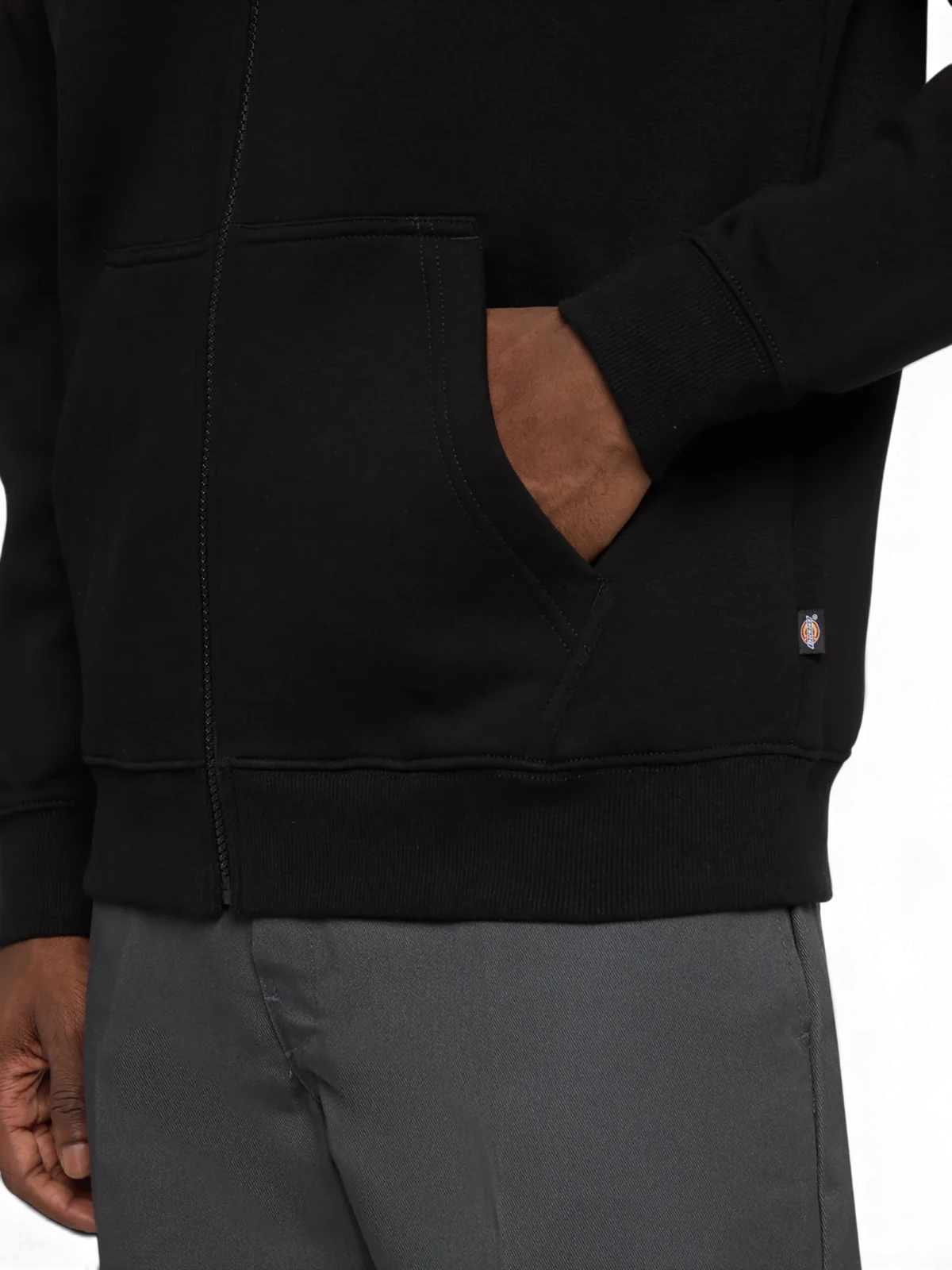 Sweatshirts Dickies Oakport Zip Hoodie Black, vue detail poche