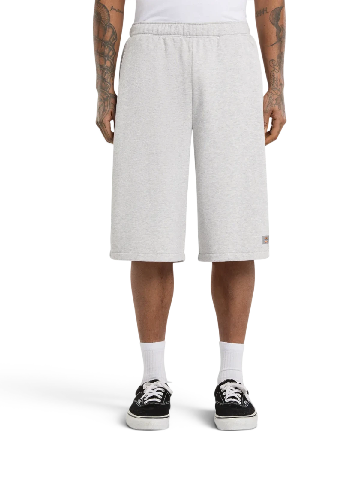 Shorts Dickies Streetsboro 13 Inch Sweat Light Gray, vue portée de face homme