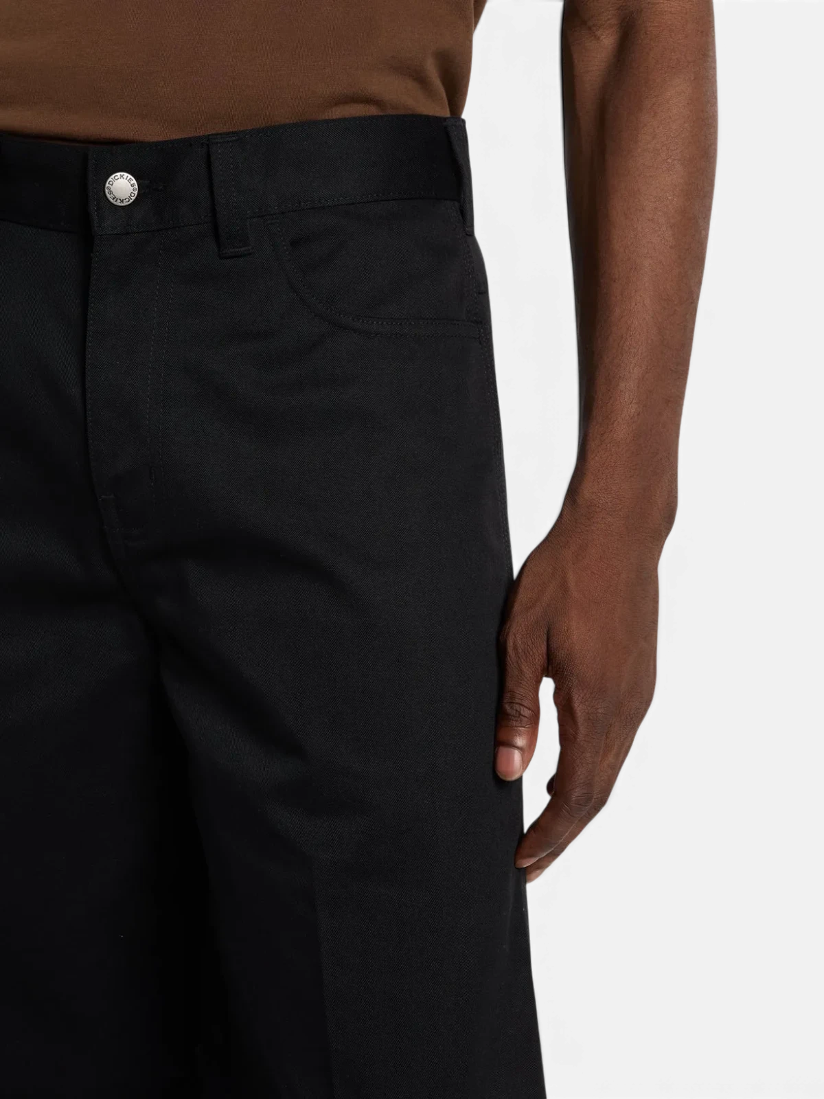 Shorts Dickies Union 17 Inch Twill Short Black, vue portée detail avant