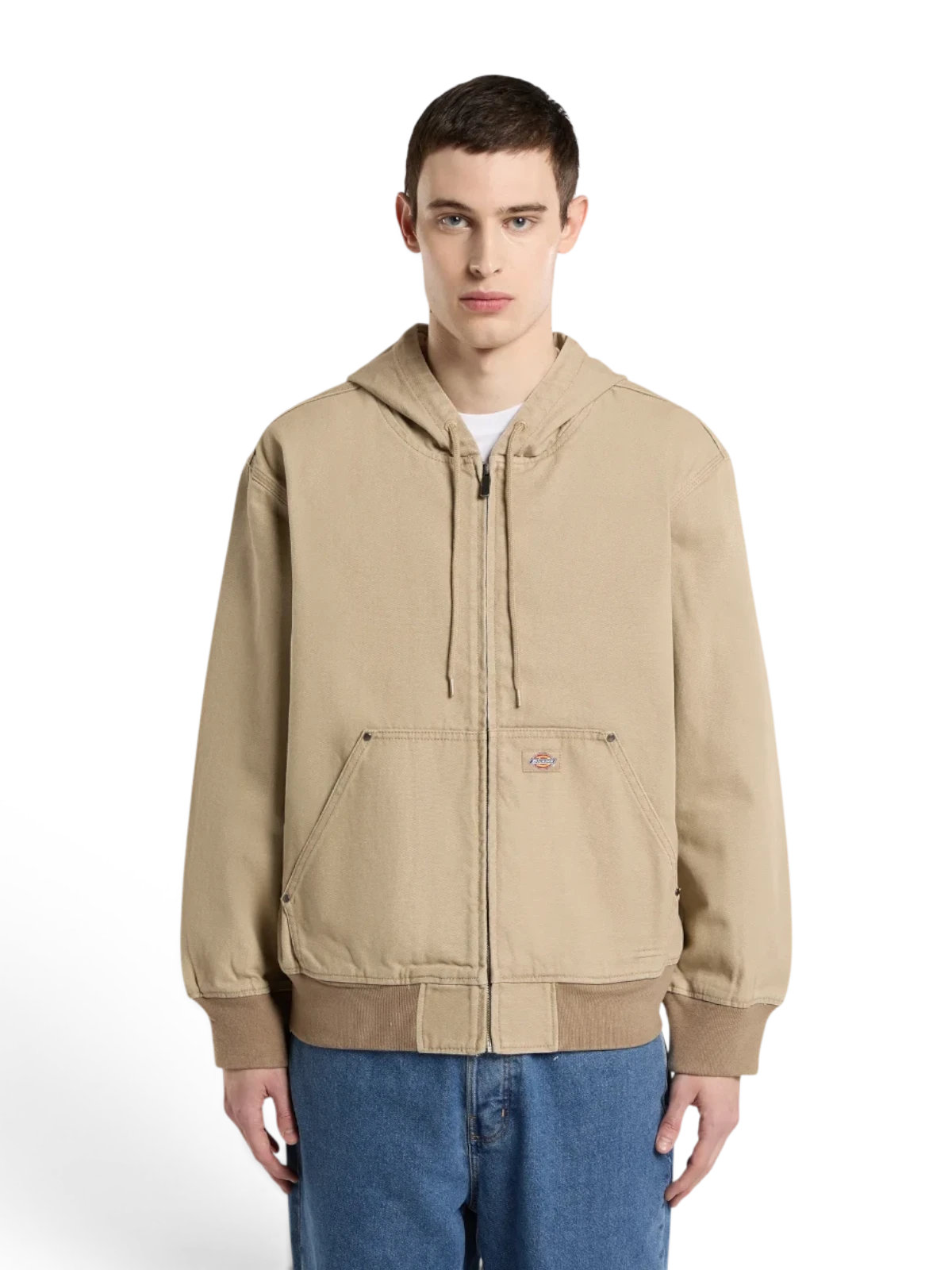 Sweatshirts Dickies Unlined Canvas Hooded Bom Desert Sand, vue portée de face homme