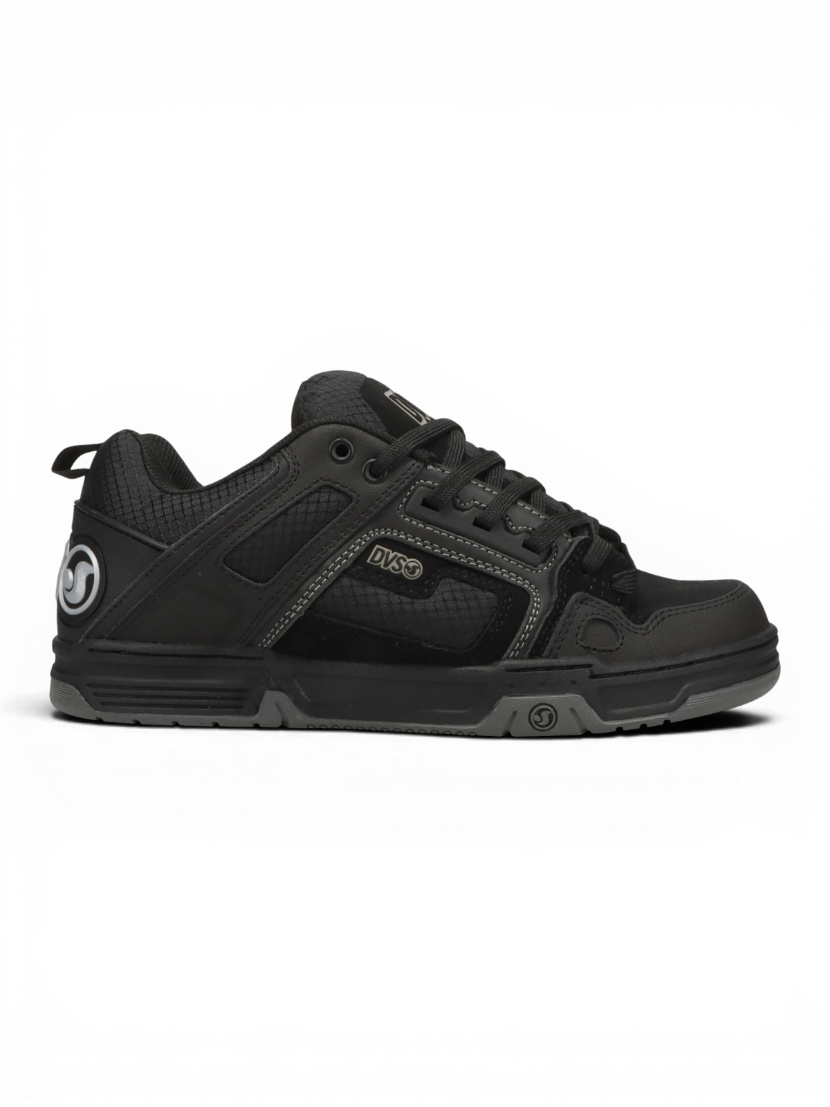 Chaussures de skateboard Dvs Comanche Black/Charcoal, vue du coté