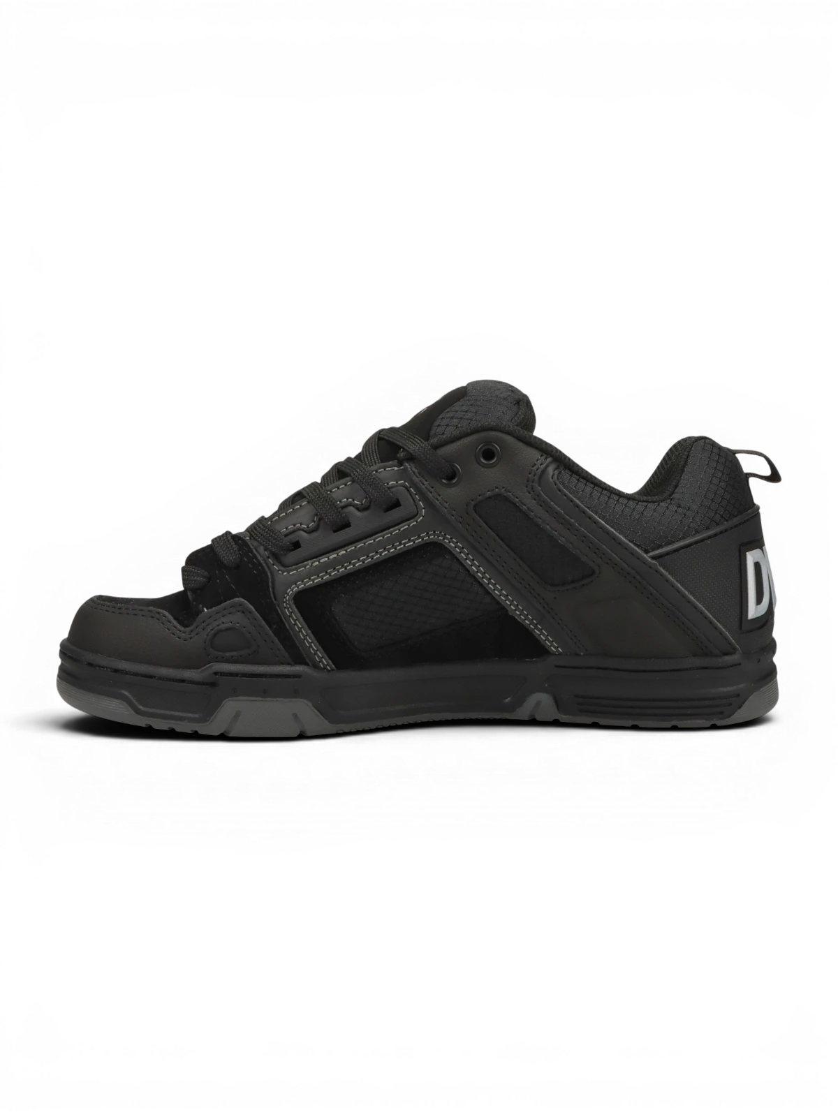 Chaussures de skateboard Dvs Comanche Black/Charcoal, vue du dessus de la paire