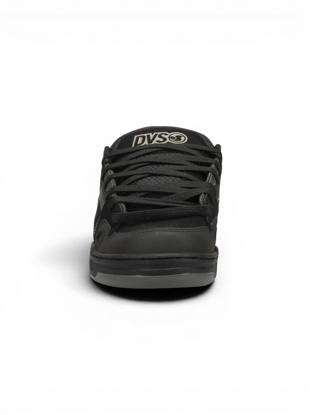 Chaussures de skateboard Dvs Comanche Black/Charcoal, vue du dessus de la paire