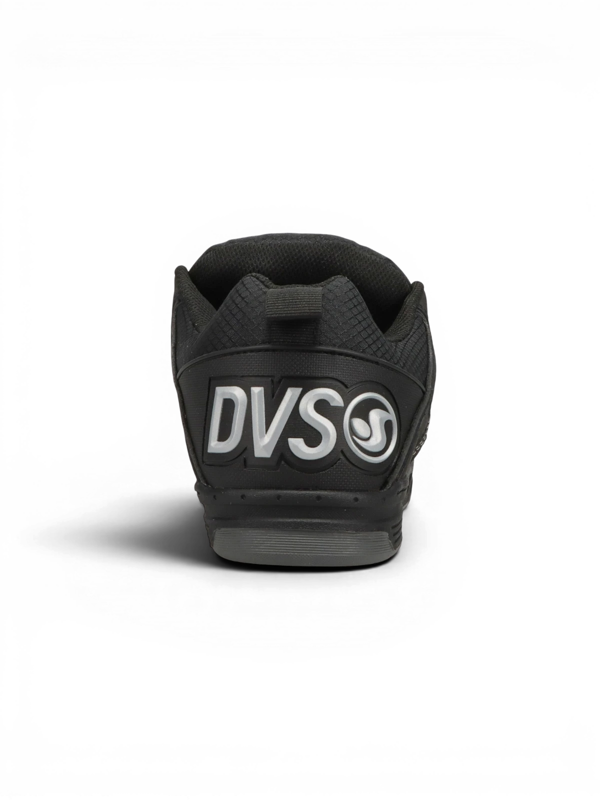 Chaussures de skateboard Dvs Comanche Black/Charcoal, vue détail arrière de la paire