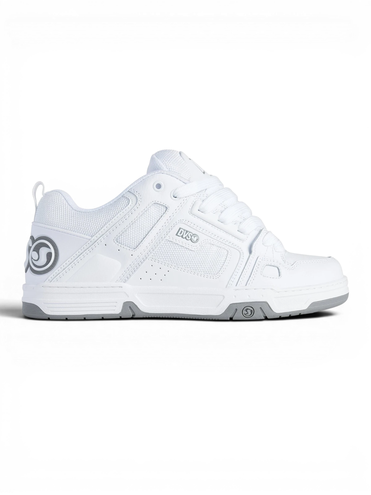 Chaussures de skateboard Dvs Comanche Wht/Wht/Grey, vue du coté droit