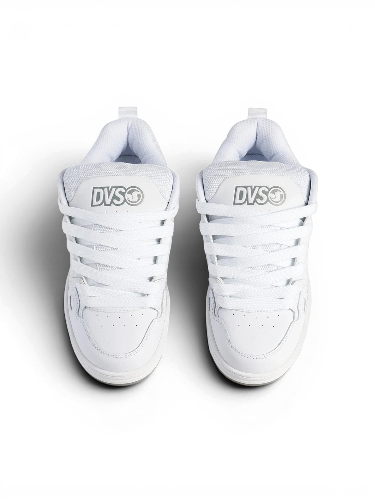 Chaussures de skateboard Dvs Comanche Wht/Wht/Grey, vue de face