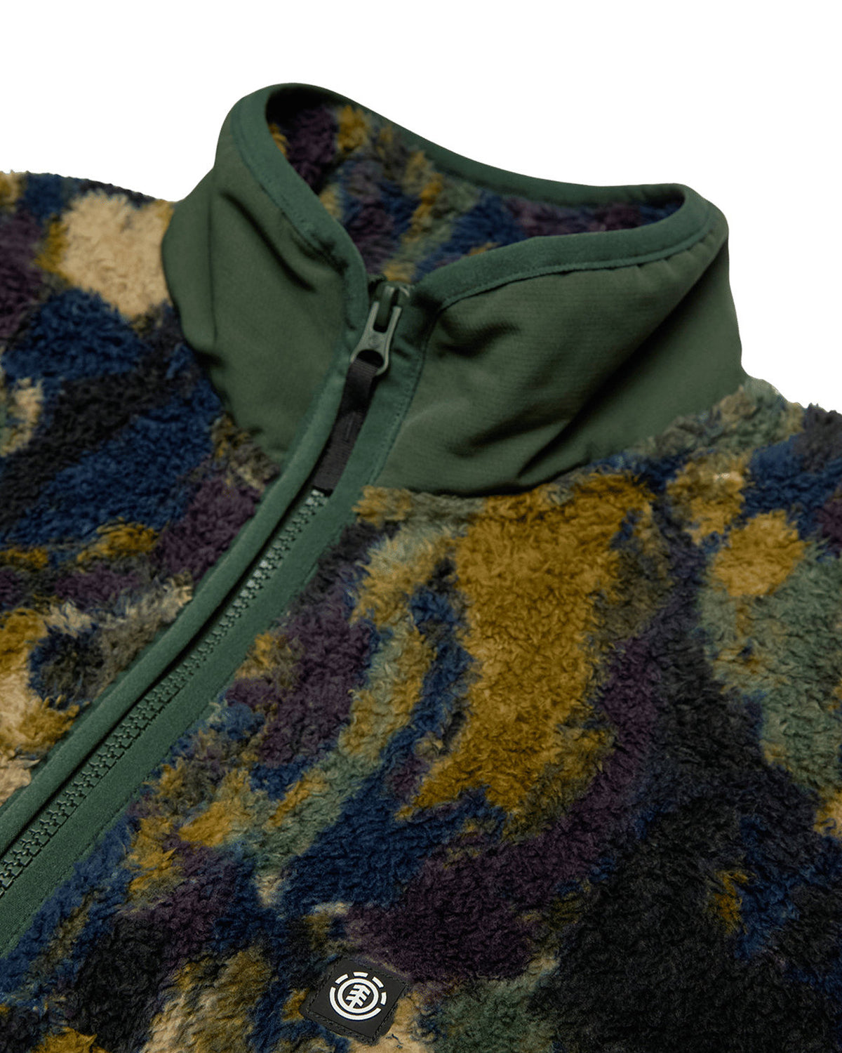 Vestes Element Classic Sherpa (Csn8) Bark Camo, Gros plan sur le col et le logo