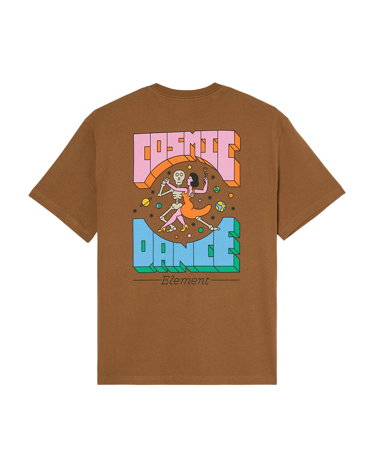 Teeshirts Element Cosmic Dance Ss (Cqk0) Sepia, vue de dos