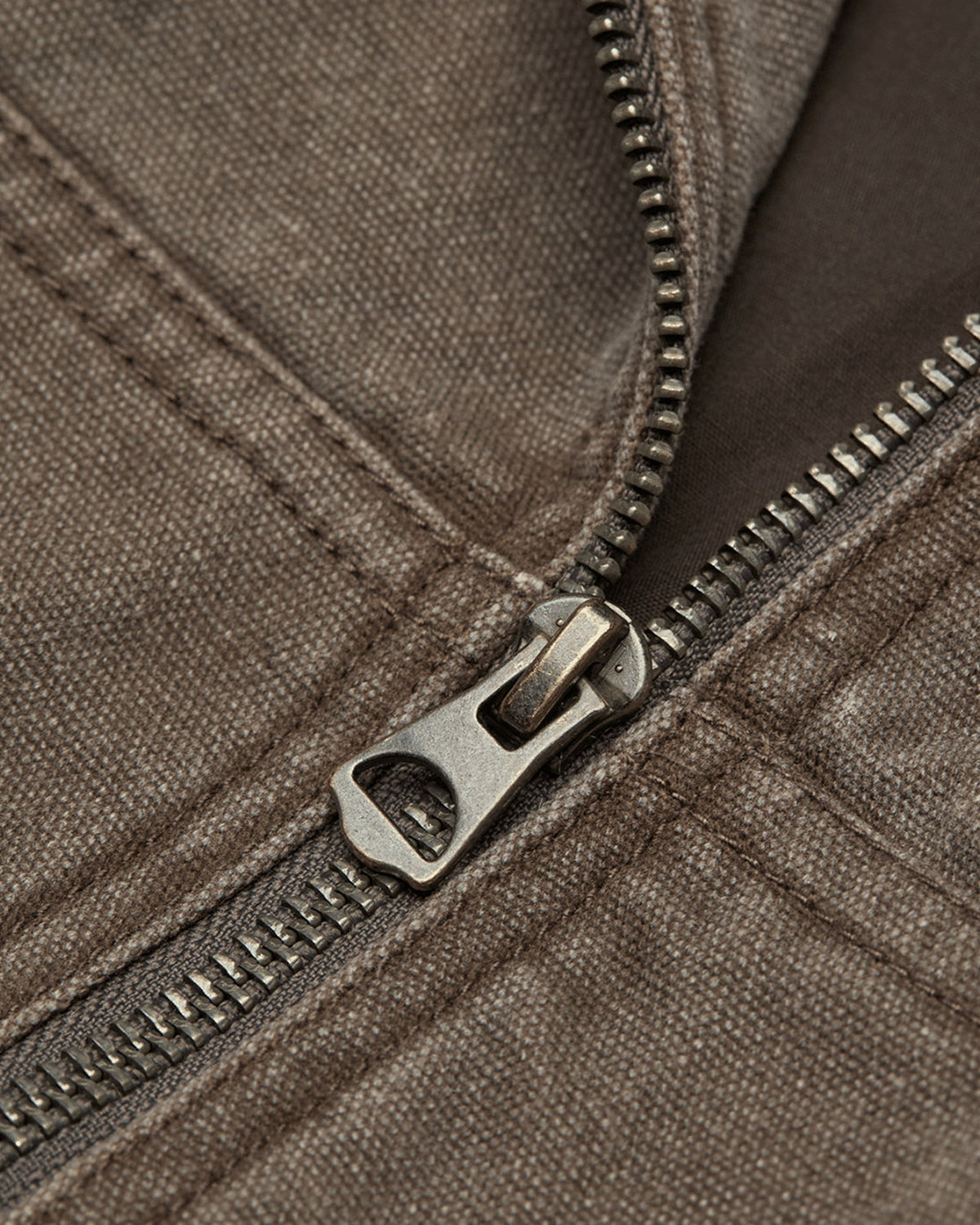 Vestes Element Dulcey Canvas (Ctf0) Java, Gros plan sur la fermeture éclair métallique et la toile de la veste