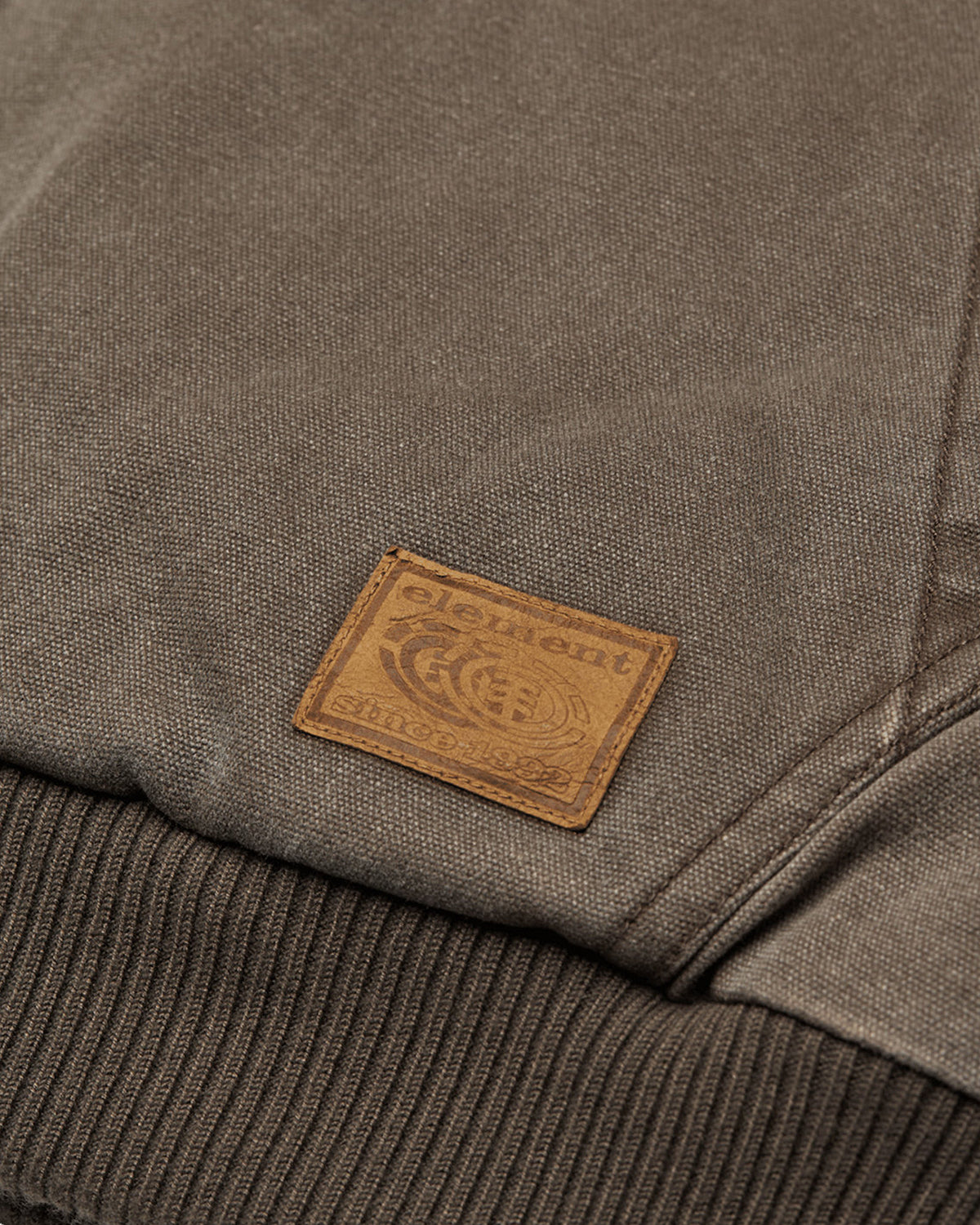 Vestes Element Dulcey Canvas (Ctf0) Java, Gros plan sur le patch en cuir gravé