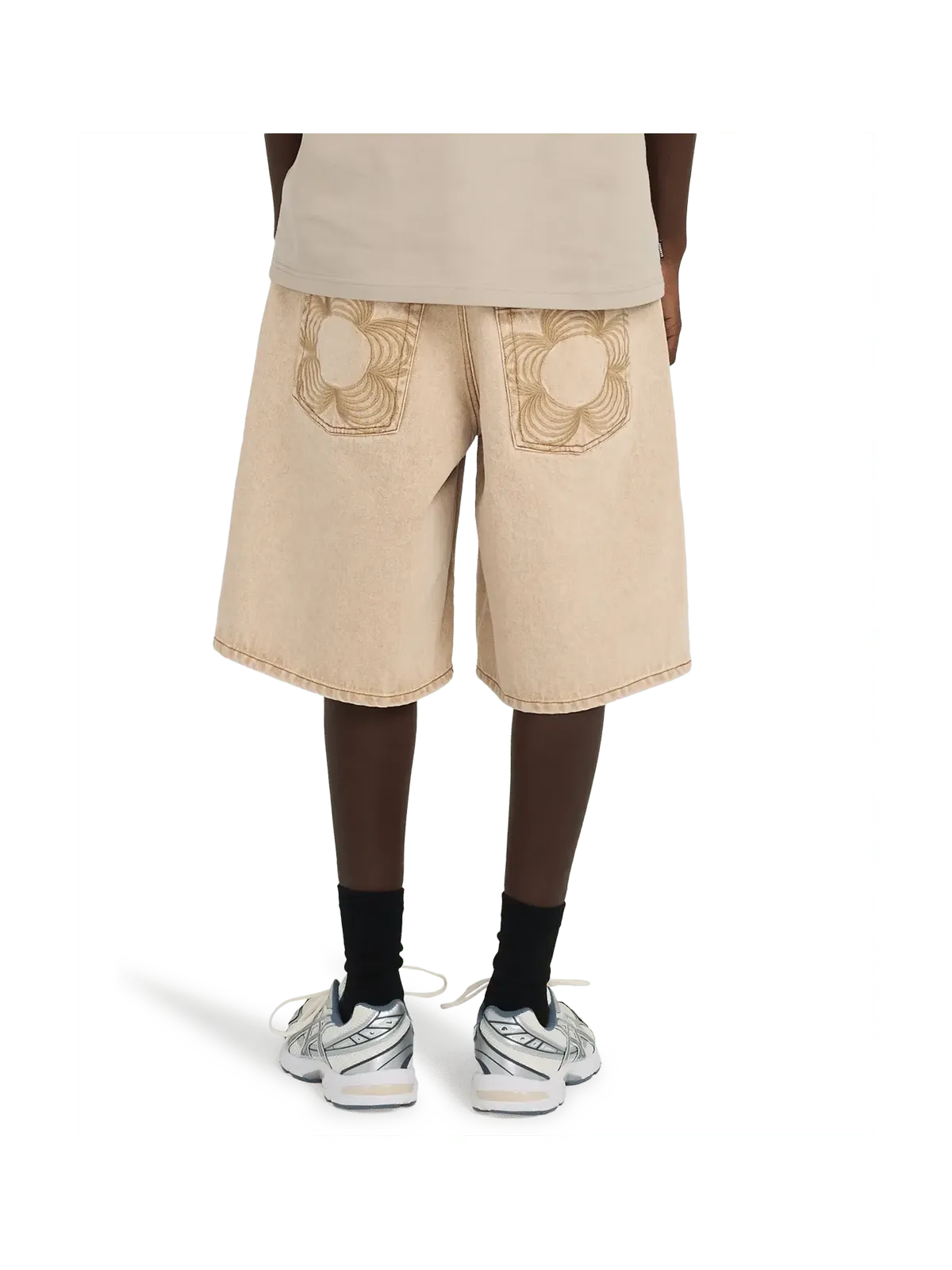 Shorts Element Eaxe Big 5 Denim Wk Beige Tint Wash, vue portée de dos