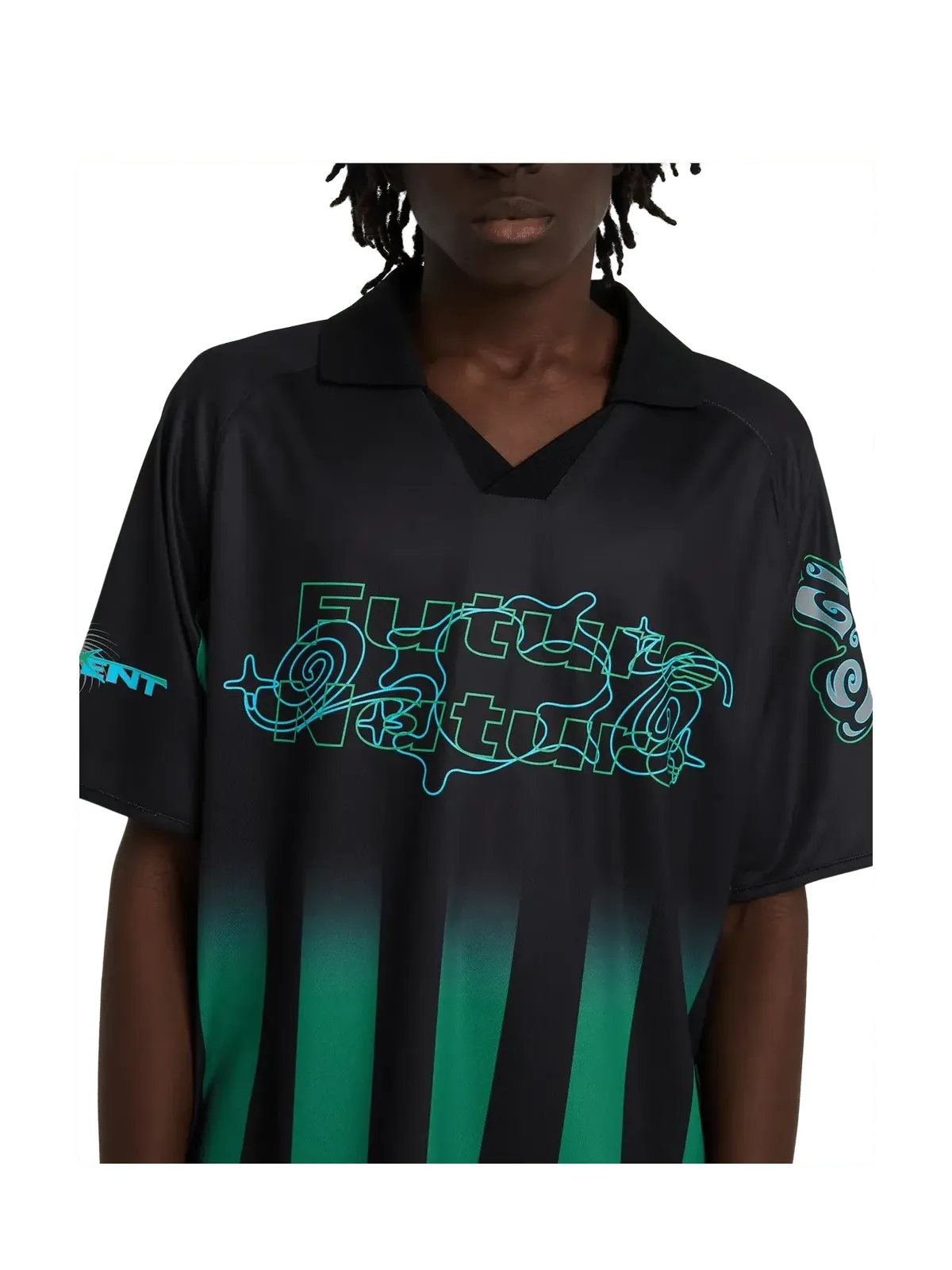 Polos Element Eaxe Soccer Ss Flint Black, vue détail portée