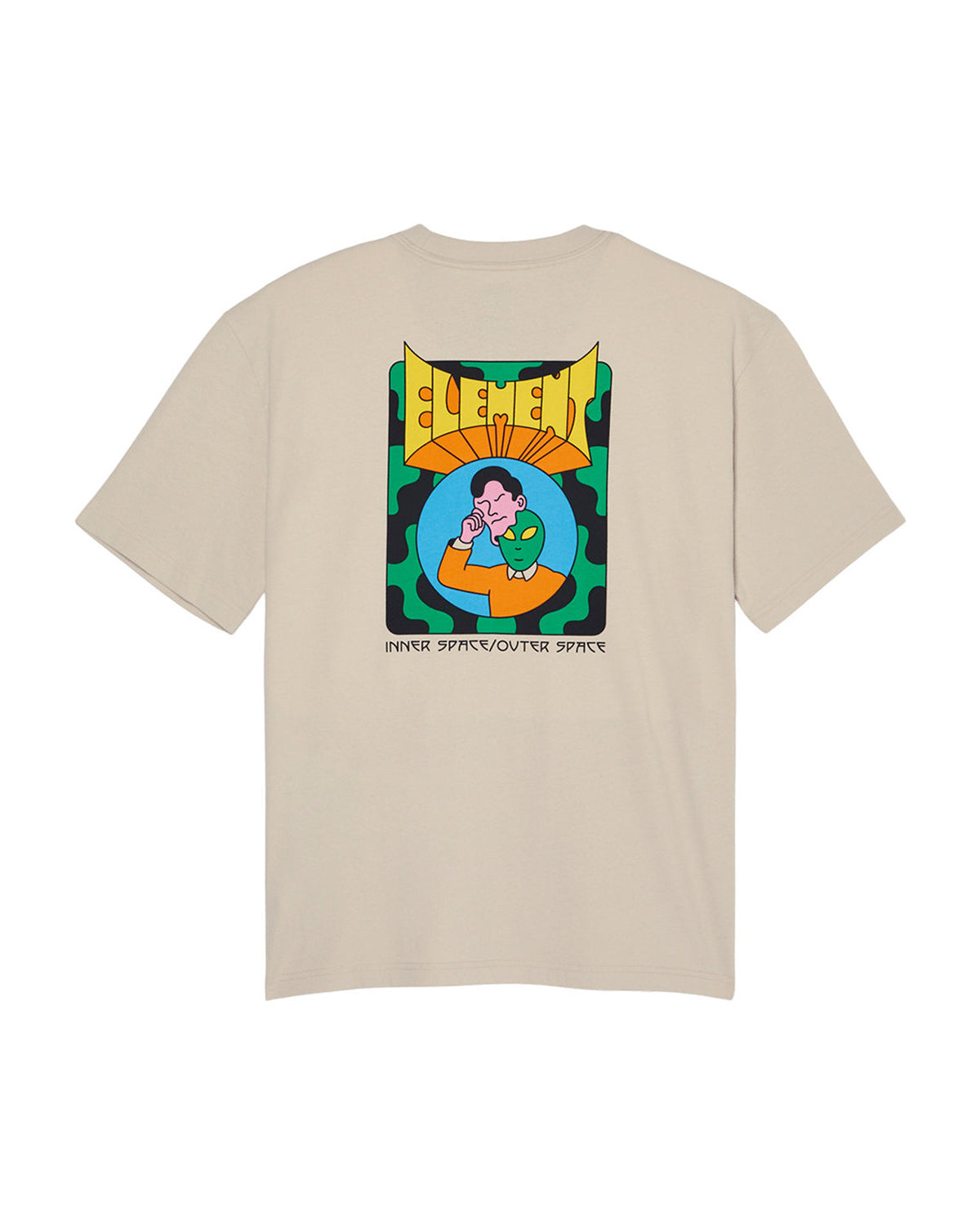 Teeshirts Element Inner Space Ss (Teg0) Oat Milk, vue de dos