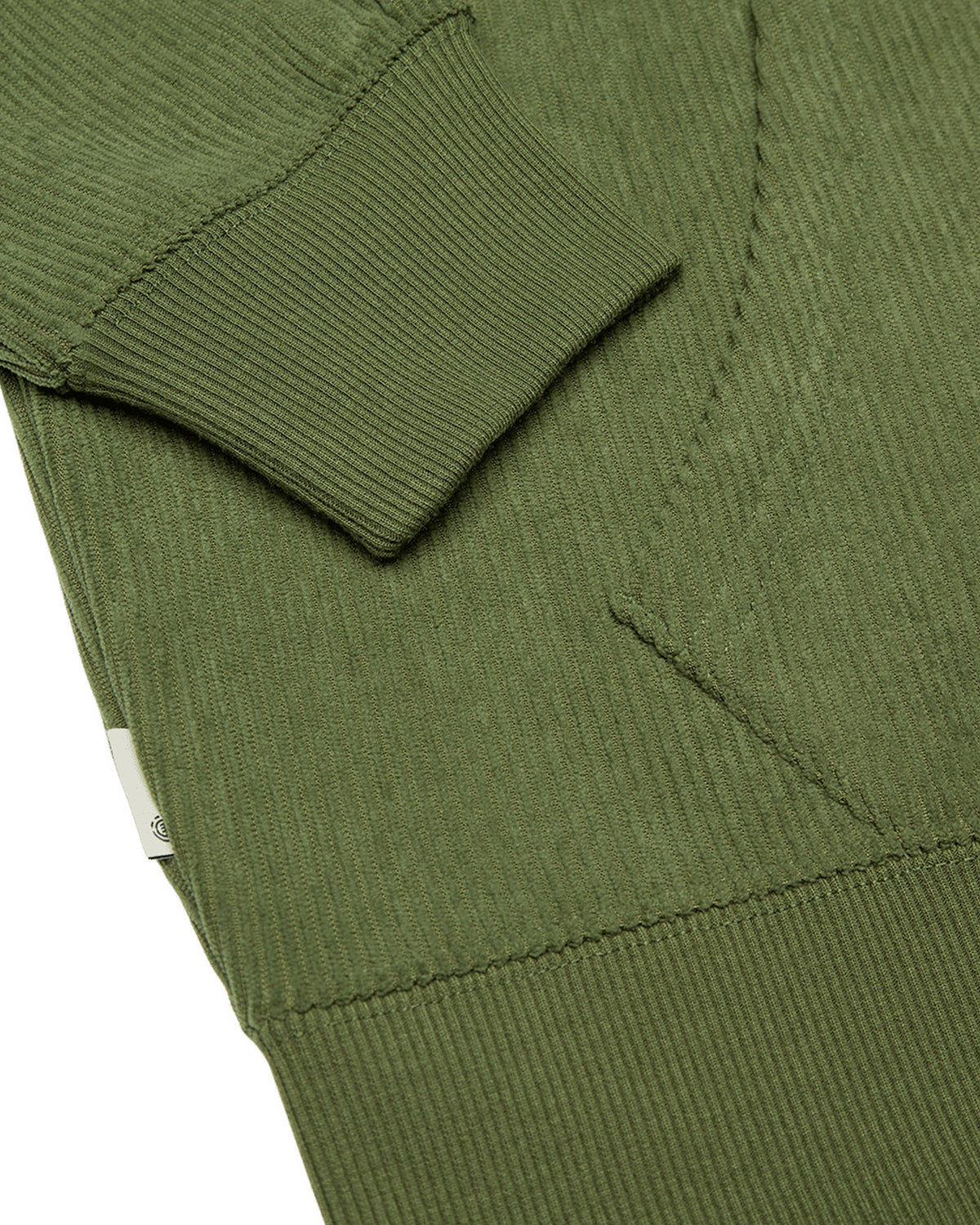Sweatshirts Element Lowcase Corduro (Gqq0) Bronze Green, gros plan sur le poignet, la poche kangourou