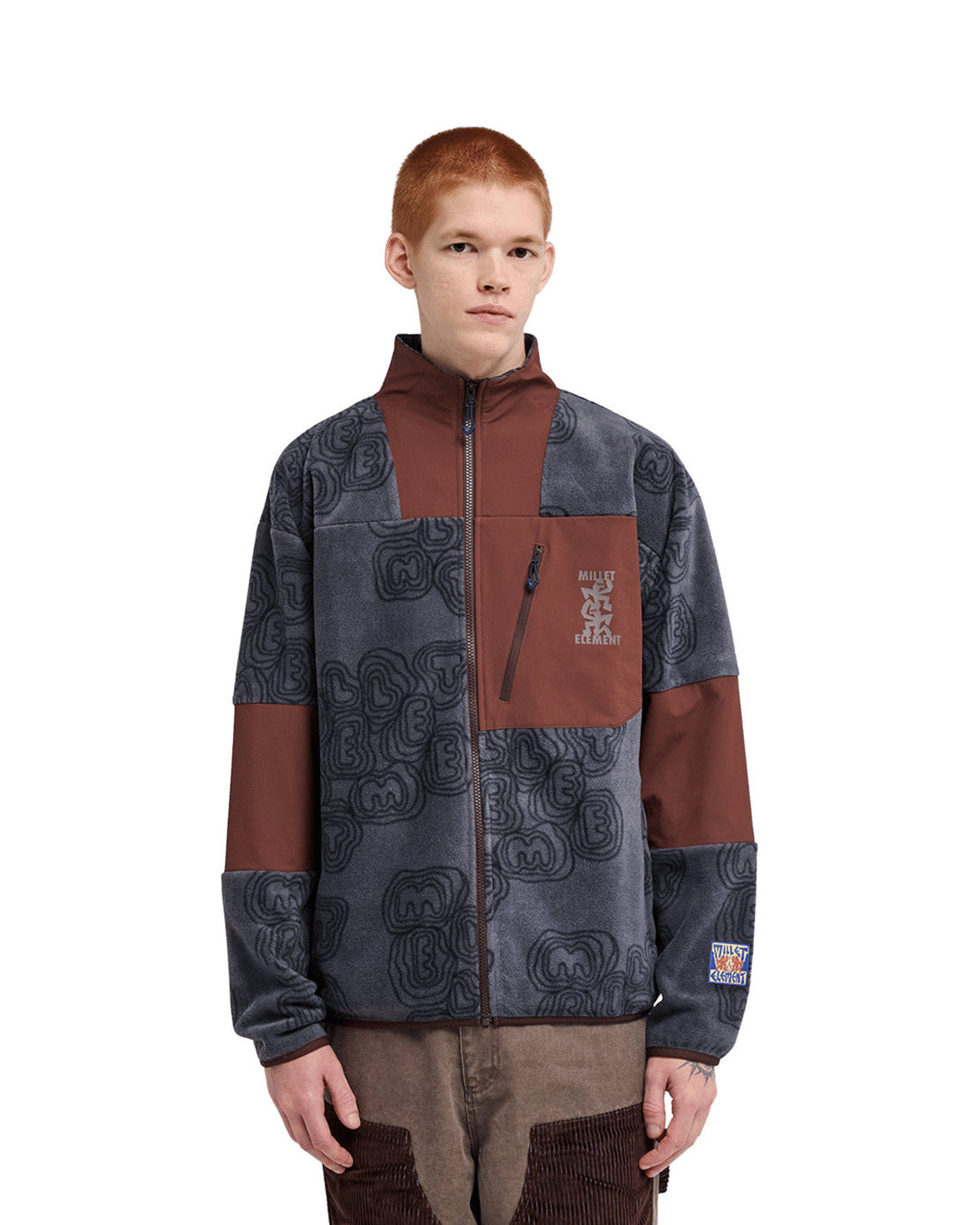 Vestes Element Mxe Fleece Jkt (N654) Shadow Blue Mxe, vue porté de face