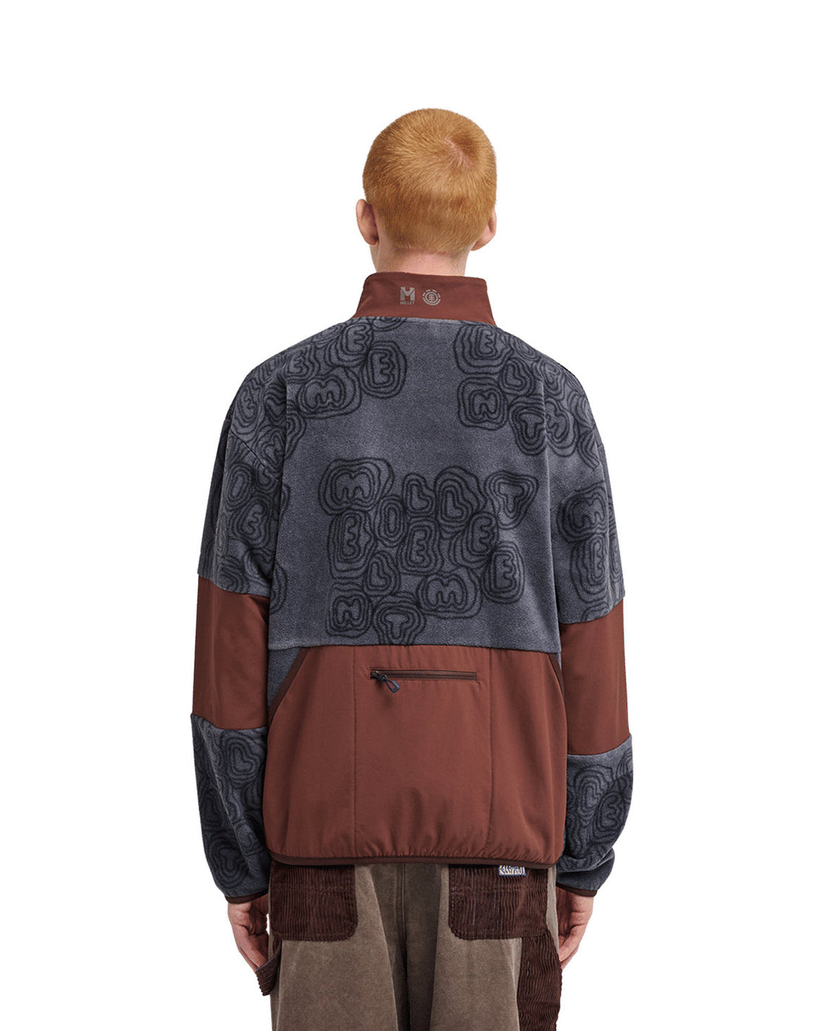 Vestes Element Mxe Fleece Jkt (N654) Shadow Blue Mxe, vue porté de dos