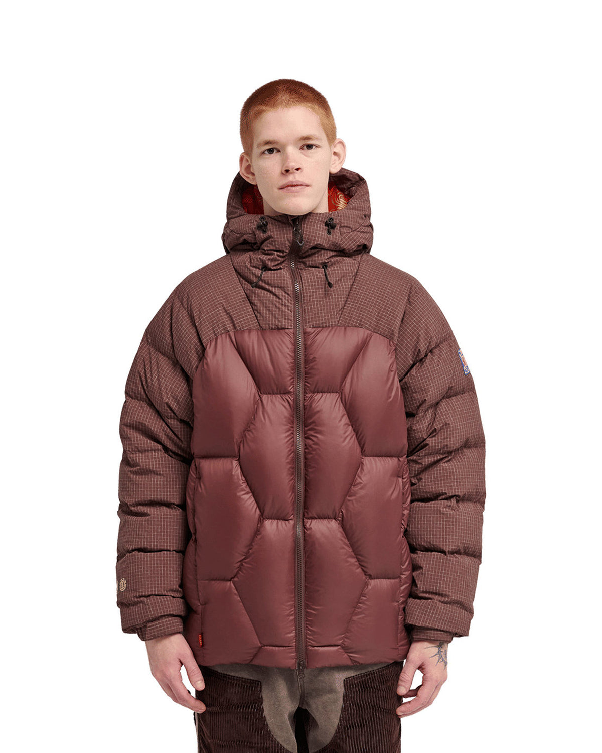 Vestes Element Mxe Puff Down J (N353) Truffle Mxe, vue porté de face