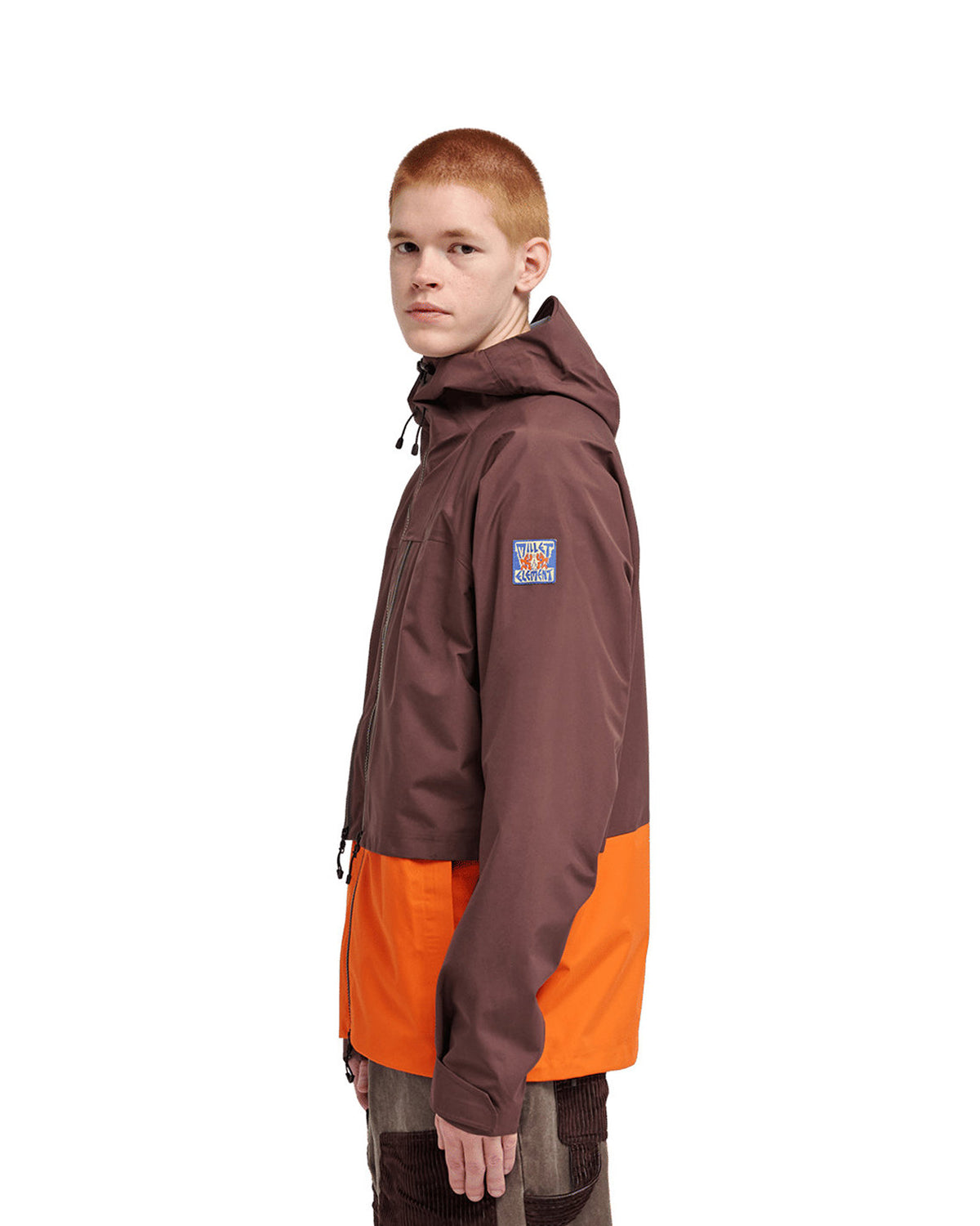 Vestes Element Mxe Shell Gtx J (N353) Truffle Mxe, vue porté de coté