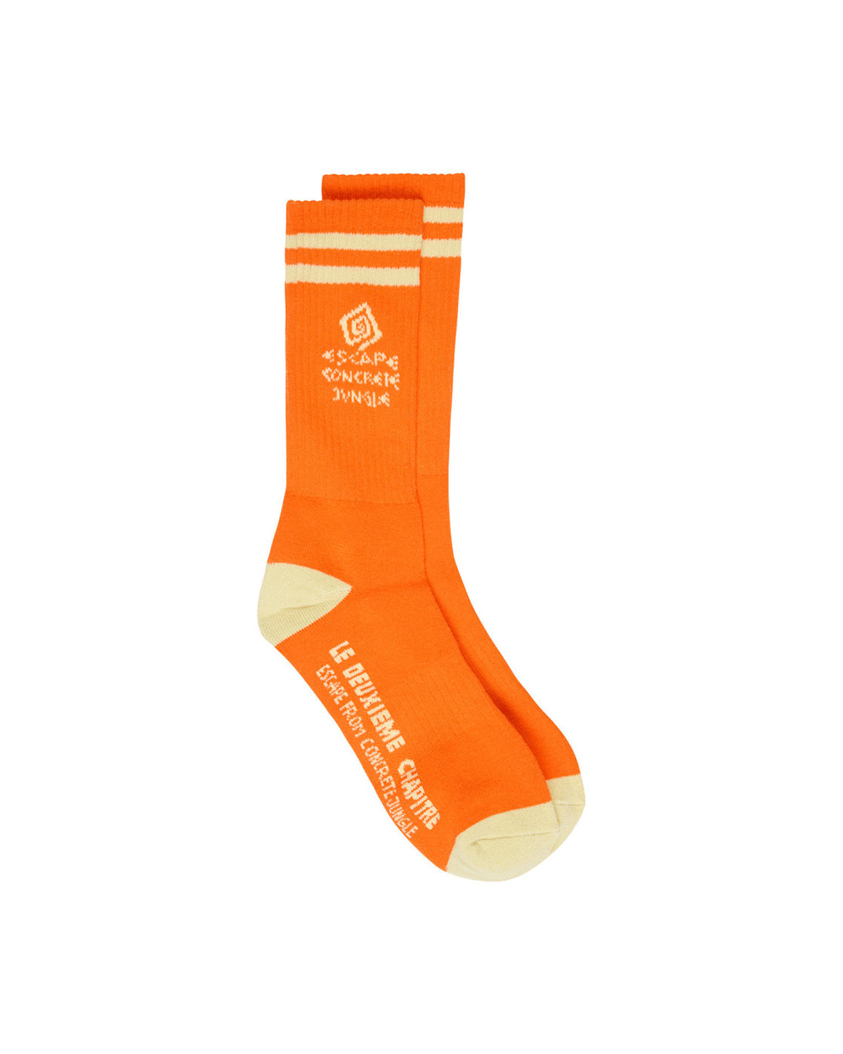 Chaussettes Element Mxe Socks 3Pack (Nms0) Multicolor, vue des rayures claires, pointe et talon beiges, et inscriptions imprimées sous le pied.