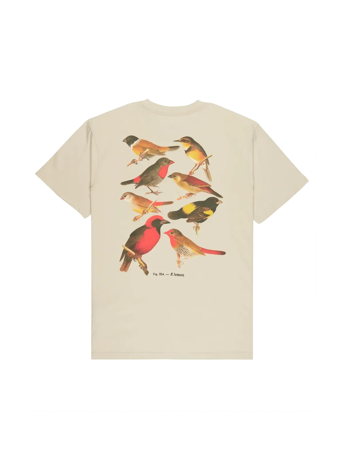 Teeshirts Element Orni Ss Oat Milk, vue de dos a plat