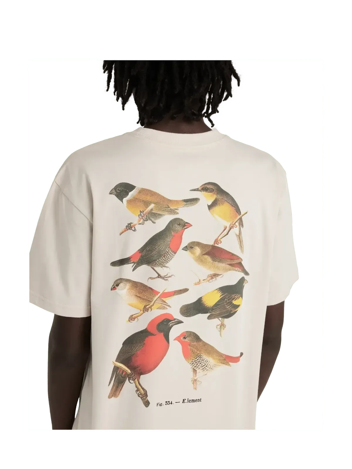 Teeshirts Element Orni Ss Oat Milk, vue portée de dos