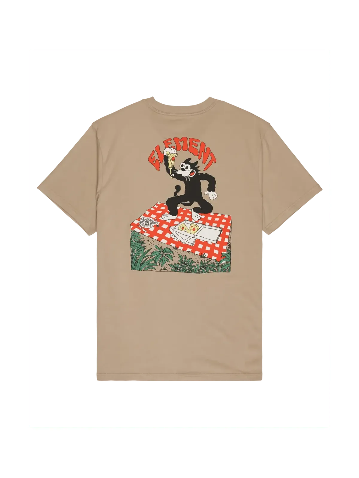 Teeshirts Element Pizza Ss Aluminum, vue arrière a plat