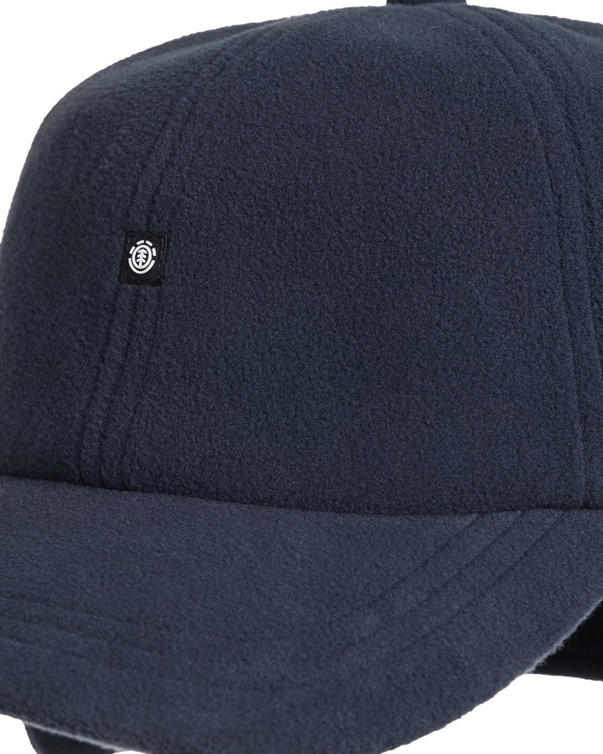 Casquettes Element Polar Fleece Tr (Ecn) Eclipse Navy, gros plan sur le logo et la matière polaire