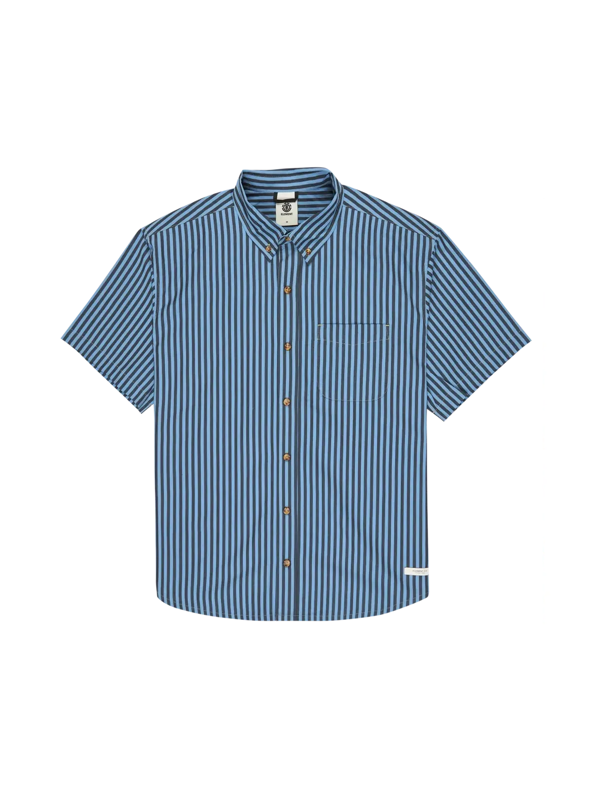Chemises Element Regular Button Down Ss Riviera/Offblack, vue de face a plat