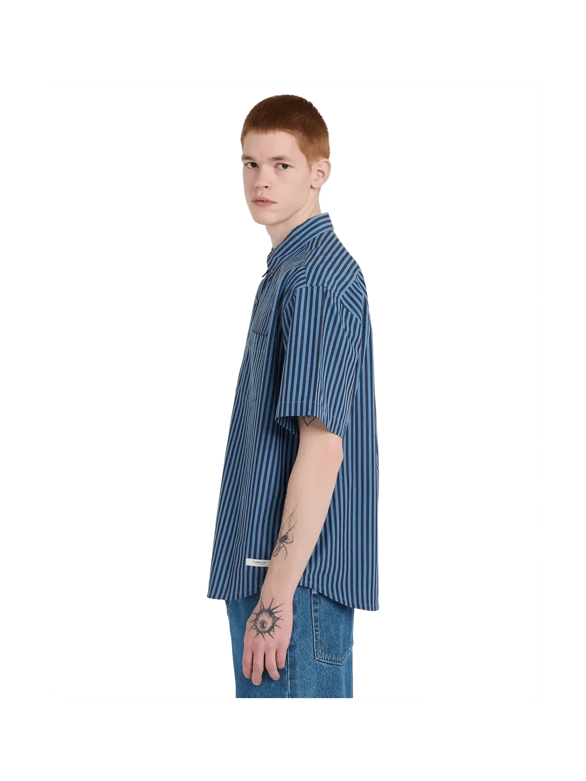 Chemises Element Regular Button Down Ss Riviera/Offblack, vue portée de coté