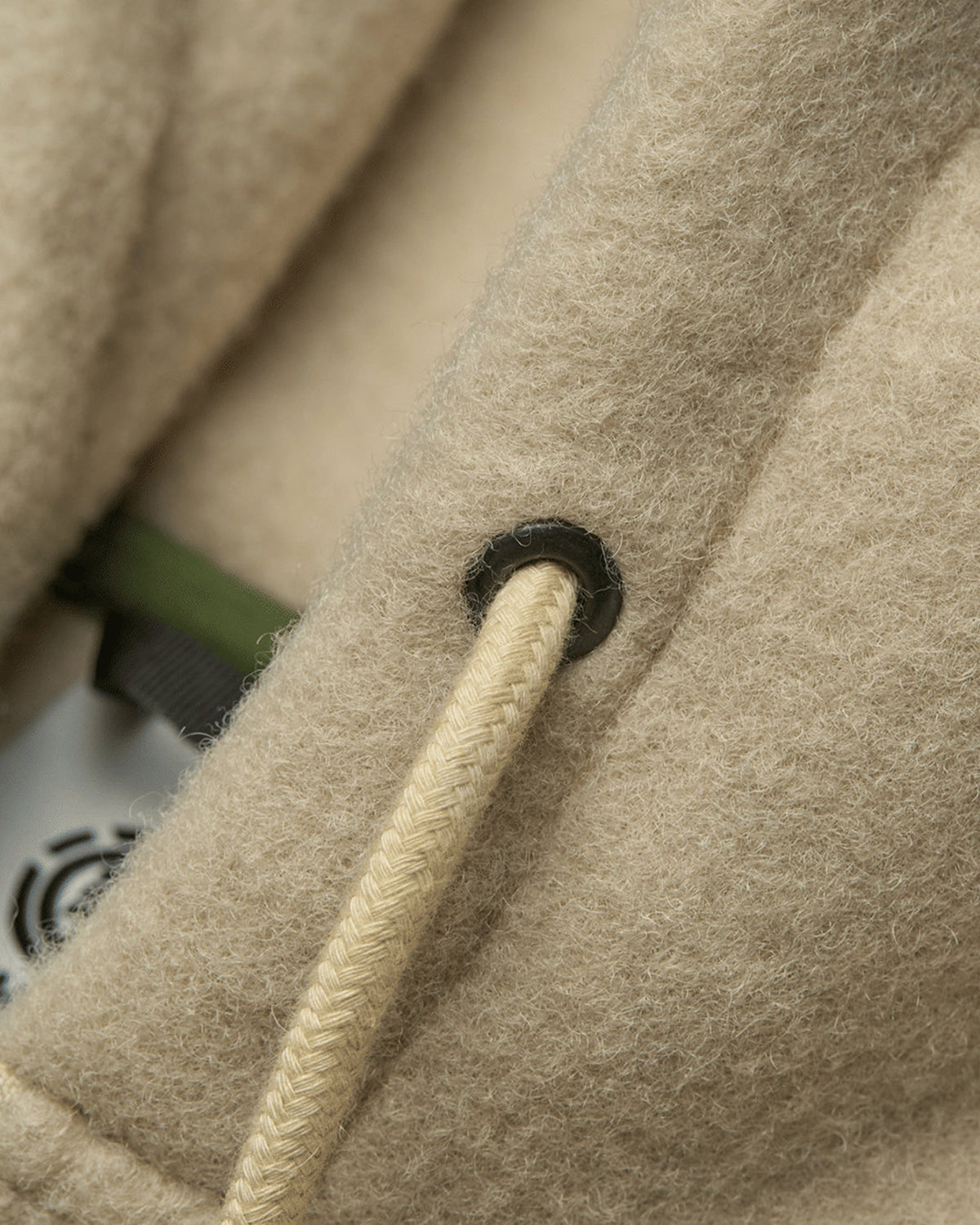 Vestes Element Sefton Zh (Tegh) Oatmeal Heather, Gros plan sur l'œillet et le cordon de serrage de la capuche
