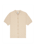 Chemises Element Sight Textured Knit Polo Oat Milk, vue de face a plat