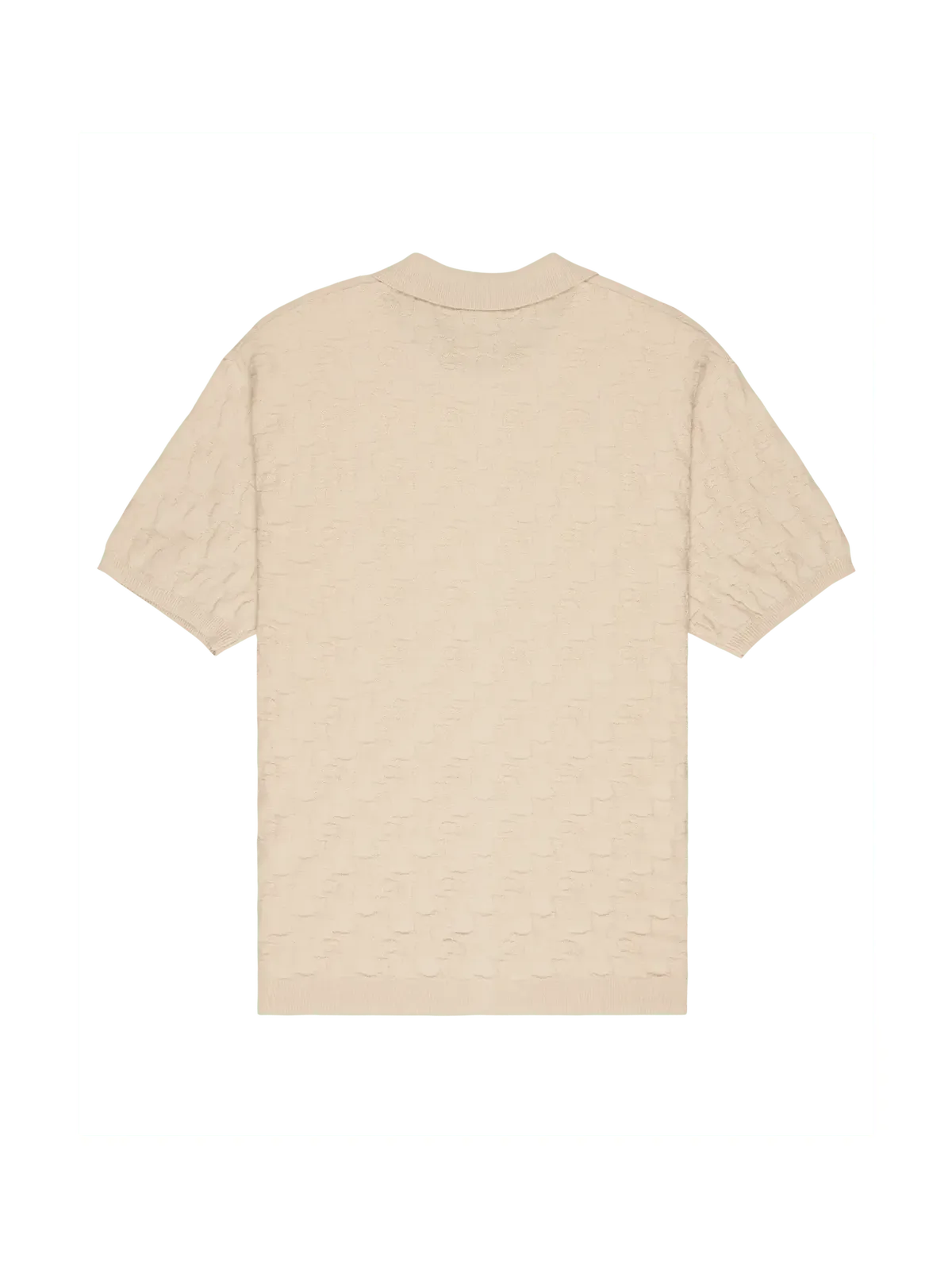 Chemises Element Sight Textured Knit Polo Oat Milk, vue de dos a plat