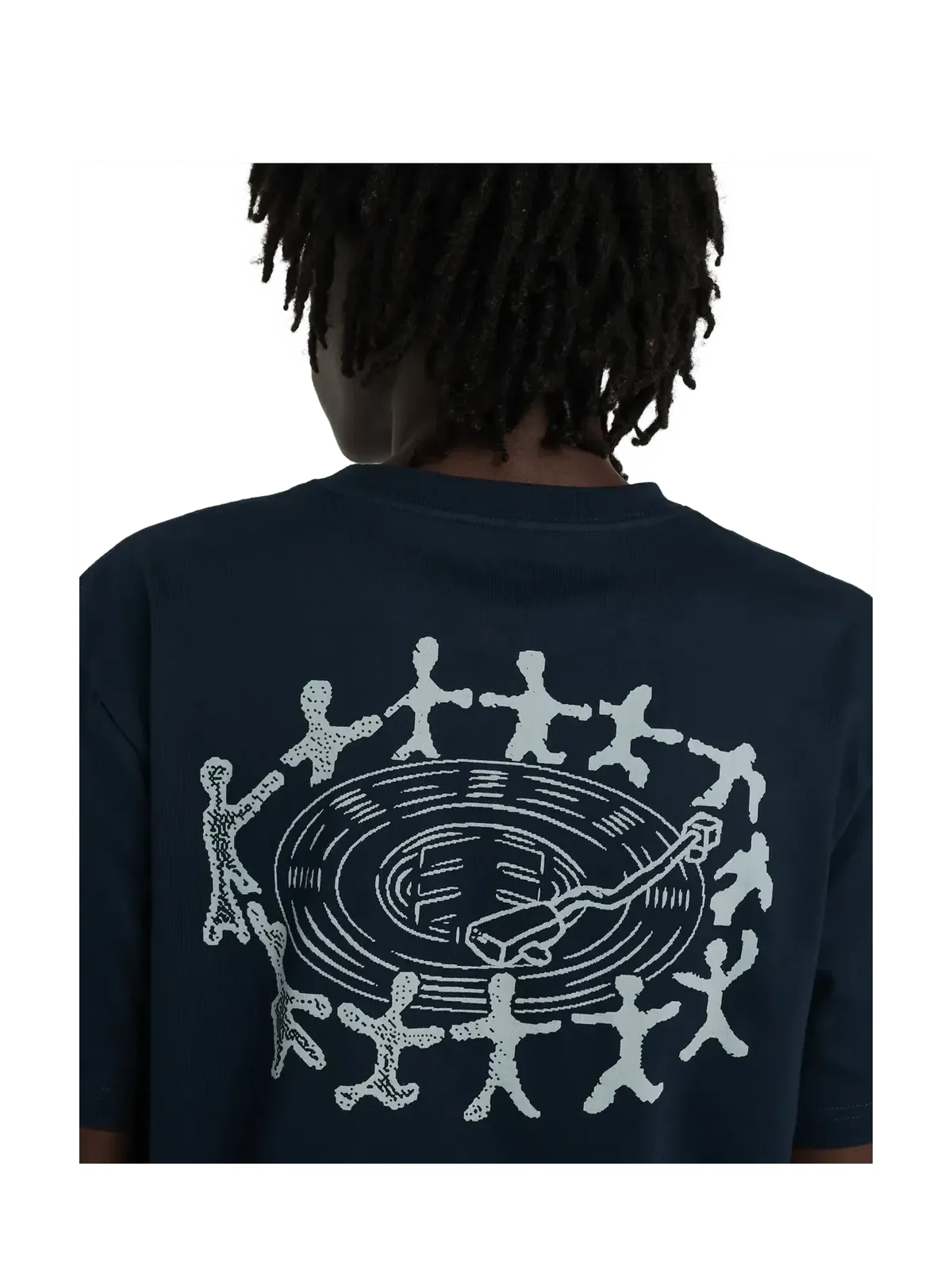 Teeshirts Element Spinner Ss Eclipse Navy, vue portée de dos avec zoom