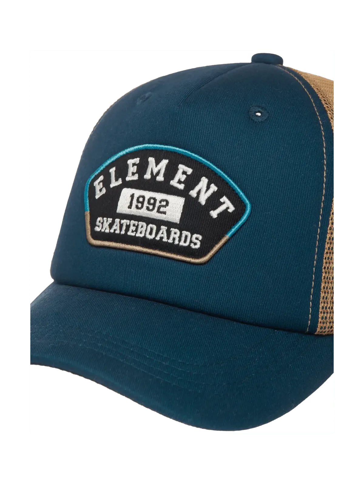 Casquettes Element Team Trucker Cap Indigo, vue de ¾ détail