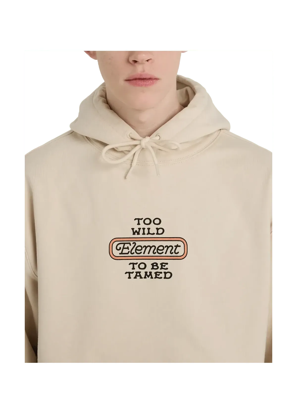 Sweatshirts Element Too Wild Po Oat Milk, vue portée detail de face