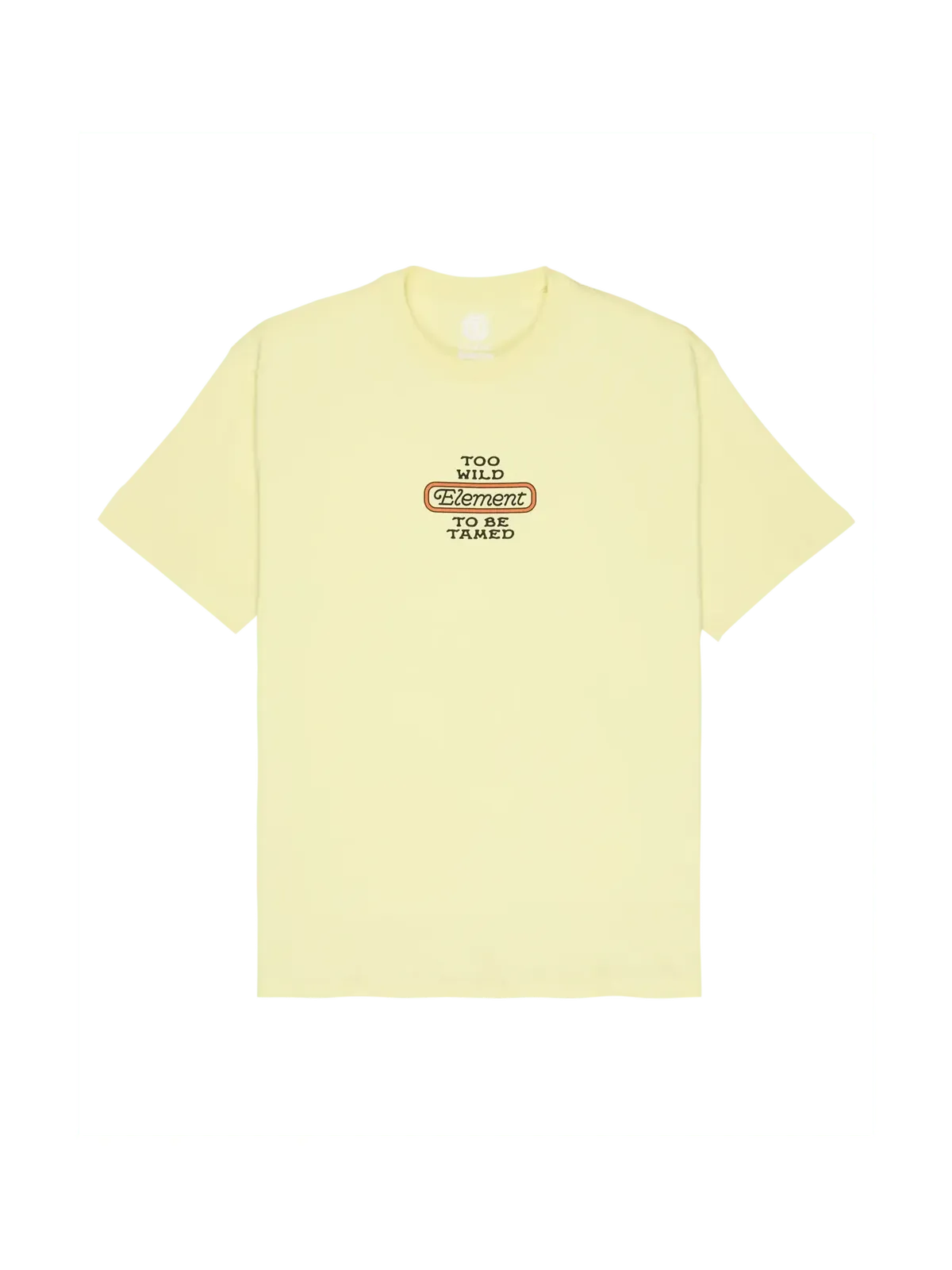 Teeshirts Element Too Wild Ss Wax Yellow, vue arrière a plat