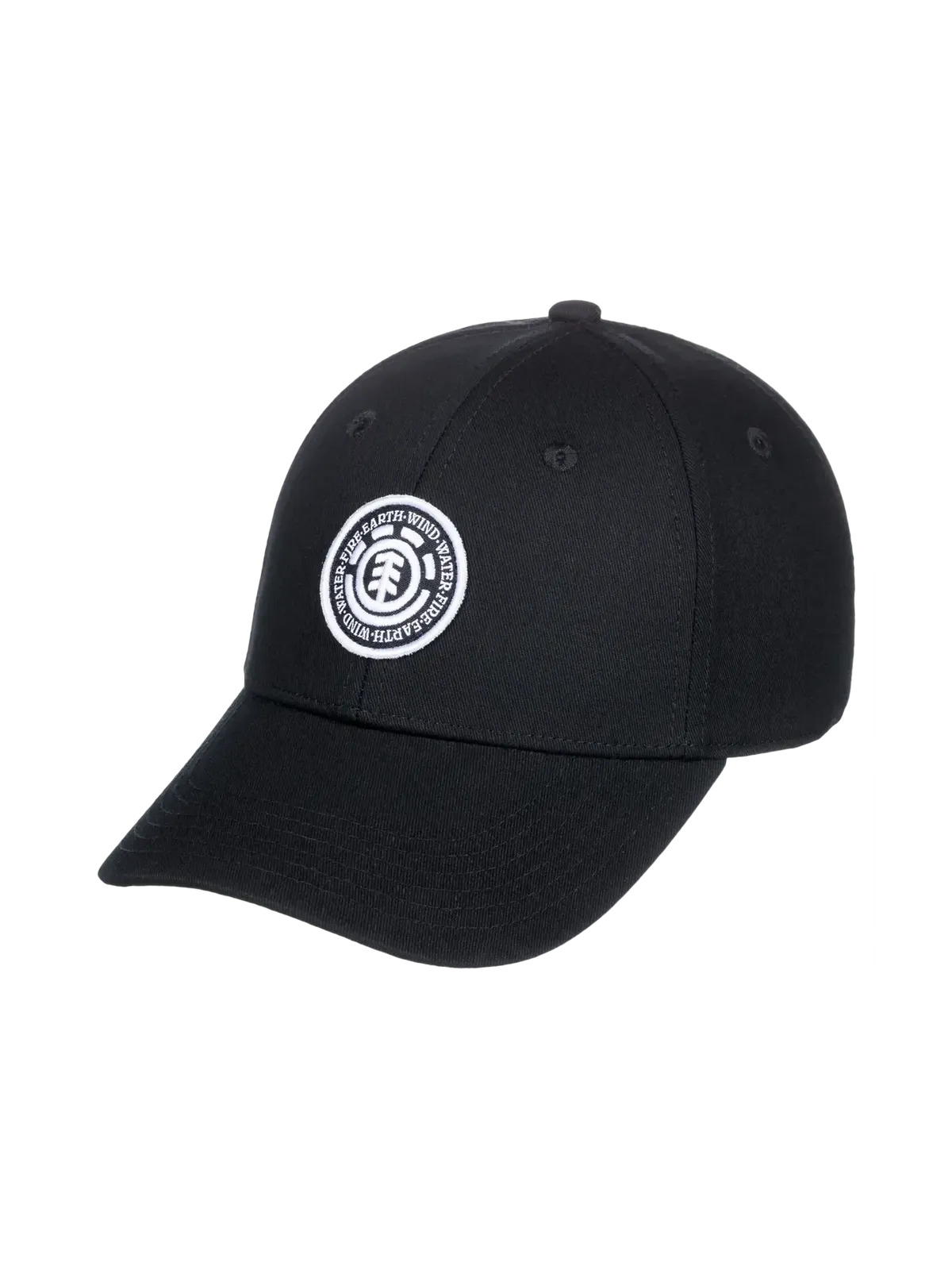 Casquettes Element Treelogo 2.0 Cap Flint Black, vue de face de ¾