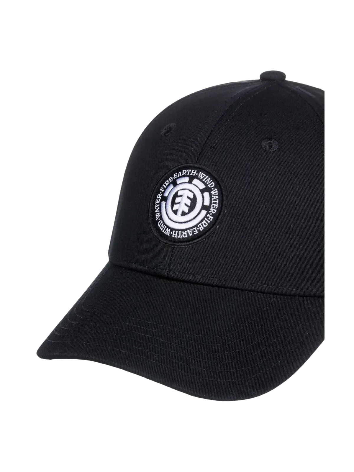 Casquettes Element Treelogo 2.0 Cap Flint Black, vue de ¾ détail