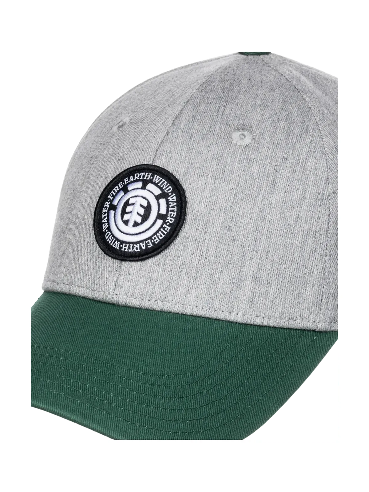 Casquettes Element Treelogo 2.0 Cap Mid Grey Heather, vue de ¾ détail