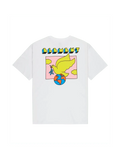 Teeshirts Element World Peace Ss Optic White, vue de dos a plat