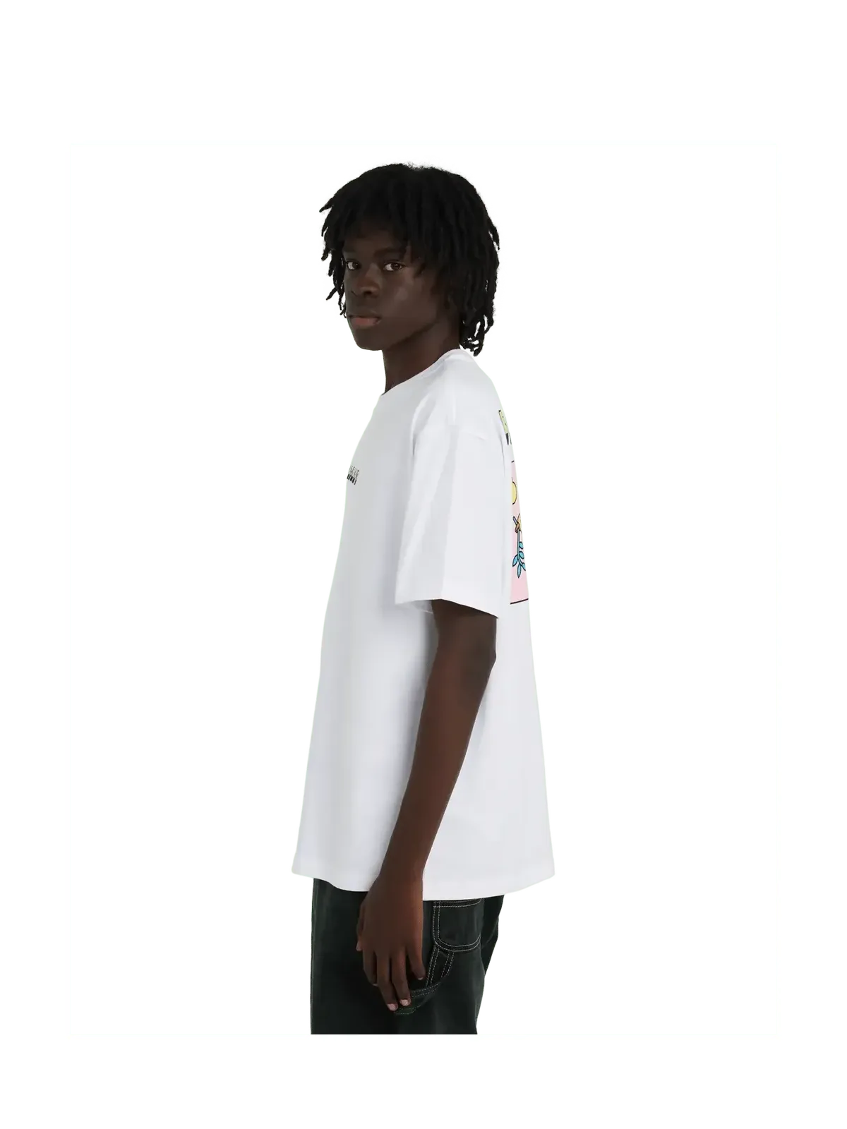 Teeshirts Element World Peace Ss Optic White, vue portée de coté