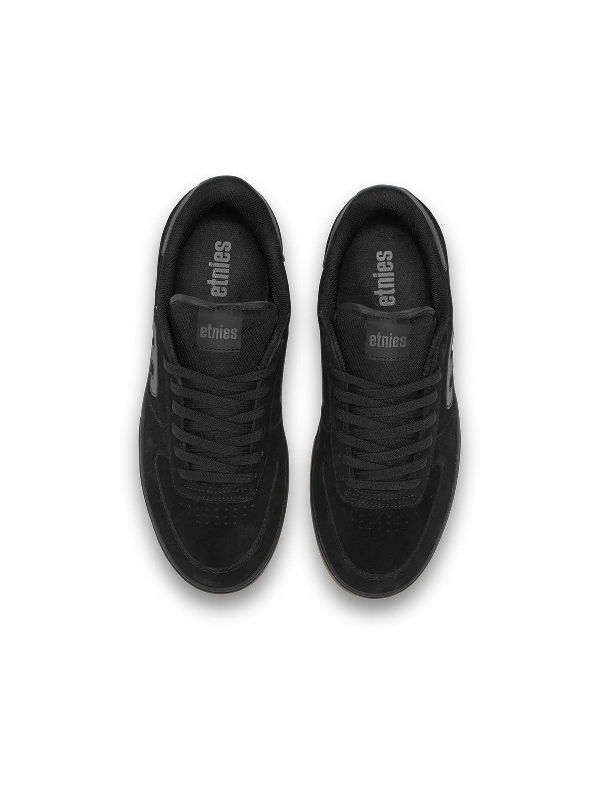 Chaussures de skateboard Etnies Etnies Emerson Black Black Gum Black Gum, vue du dessus de la paire de chaussure