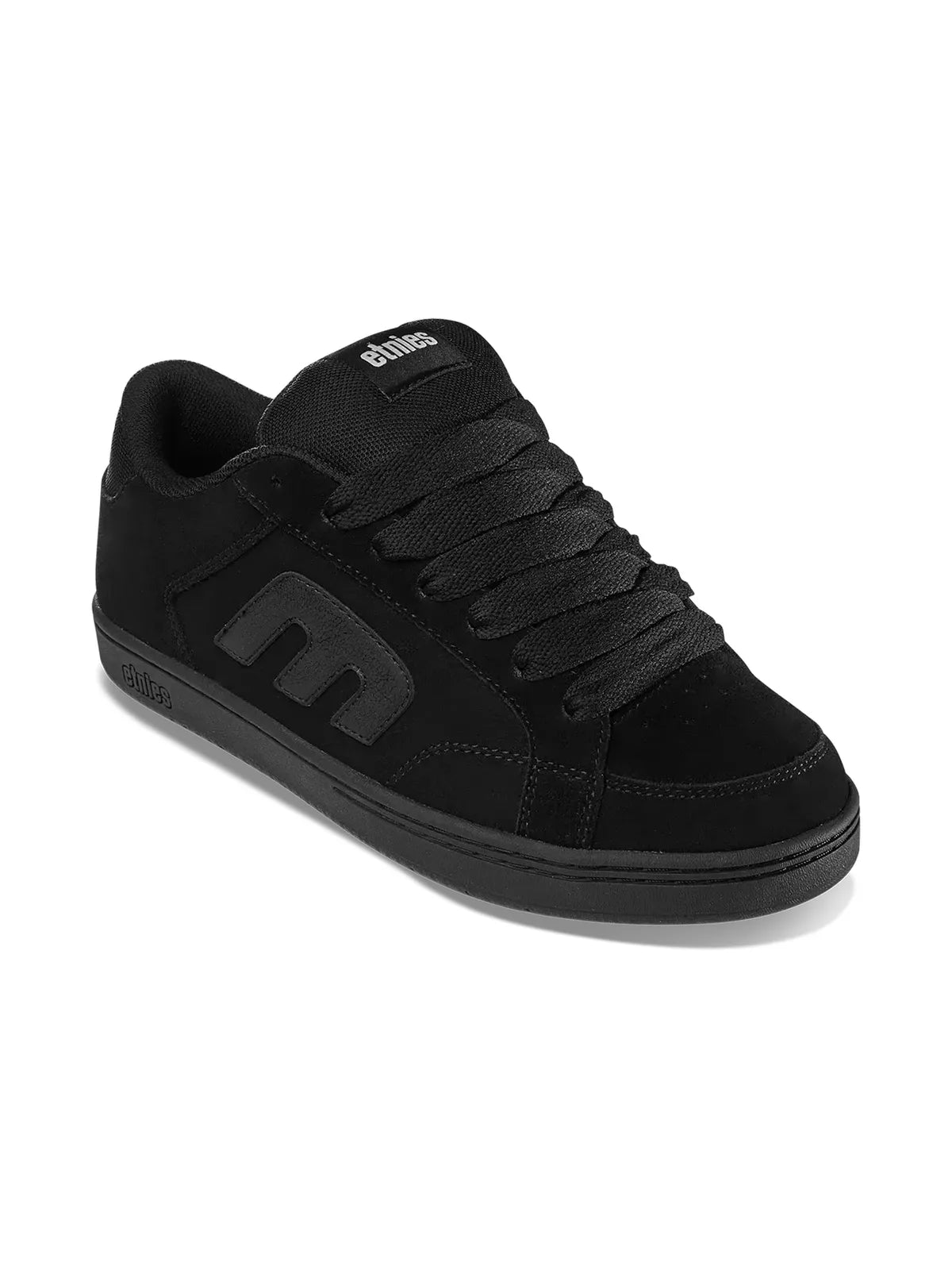 Chaussures de skateboard Etnies Kingpin 2K Black Black Black, vue de 3/4