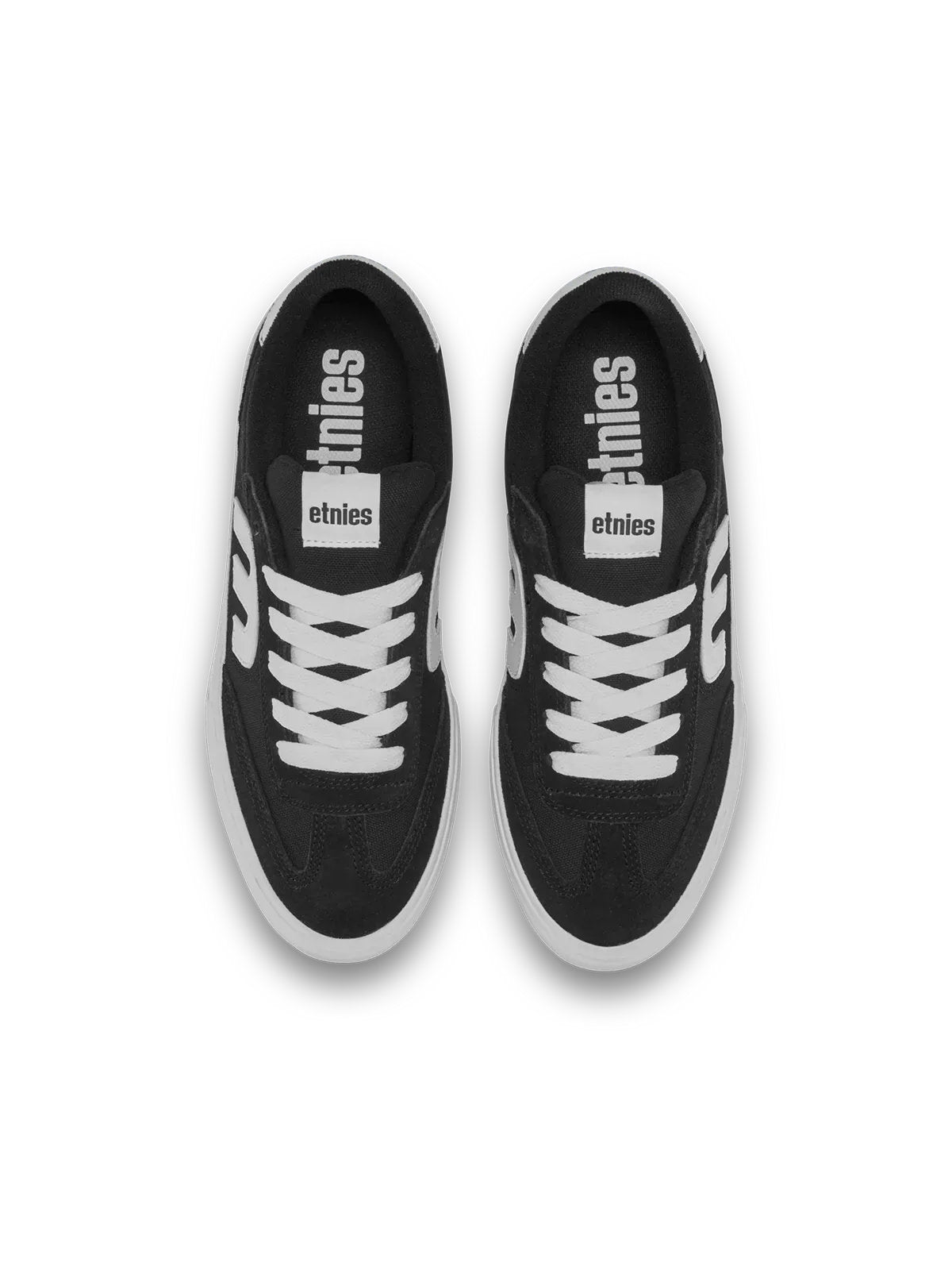 Chaussures de skateboard Etnies Etnies Locut Vulc Black White Black White, vue du dessus de la paire de chaussure
