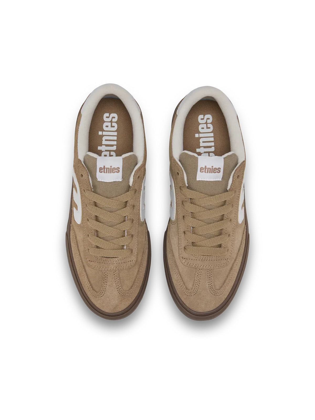 Chaussures de skateboard Etnies Etnies Locut Vulc Warm Grey Warm Grey, vue du dessus de la paire de chaussure