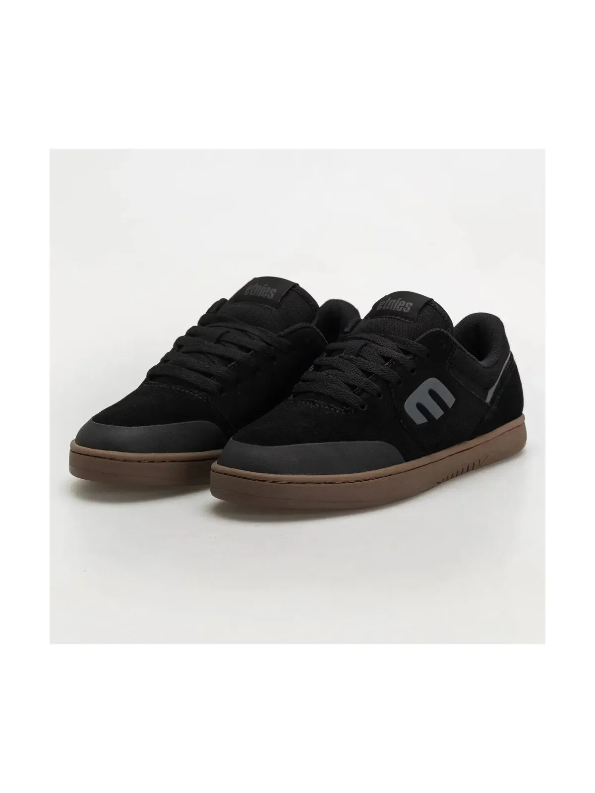 Chaussures de skateboard Etnies Marana Michelin Black Charcoal Gum, vue paire 3/4