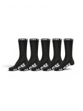 Chaussettes Globe Blackout Hi Crew Sock 5 Pack Black/Black, vue du pack